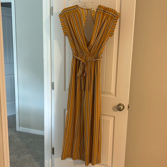 Yellow & Blue Striped jump suit - Picture 1 of 3